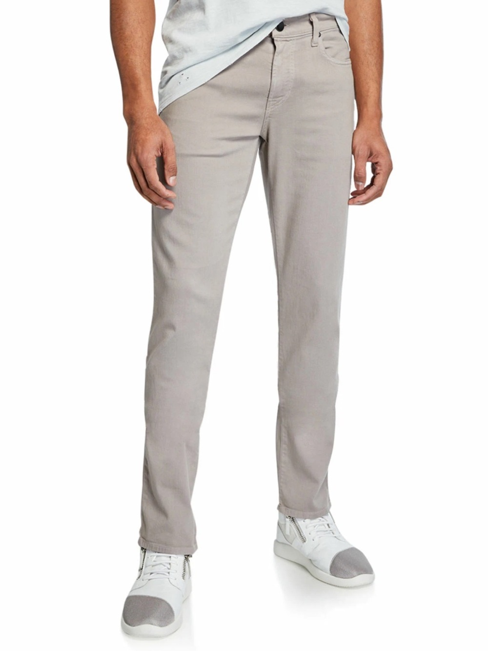 Mens JBrand Tyler Jeans Soft Grey Slim Fit Stretch Pants Denim Cotten Blend